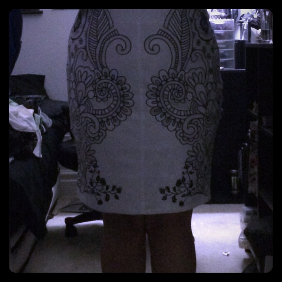 White and black dress skirt