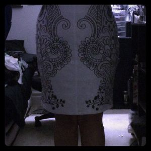 White and black dress skirt