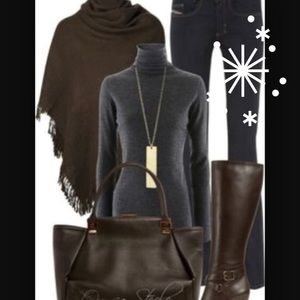 Brown poncho/cape