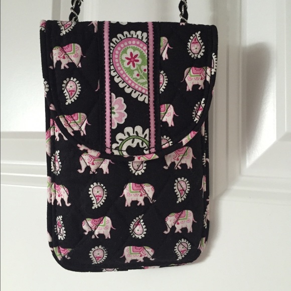 Vera Bradley Cellphone Crossbody in Pink Elephants