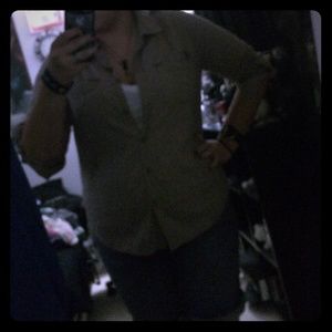 Brown man tailored button up