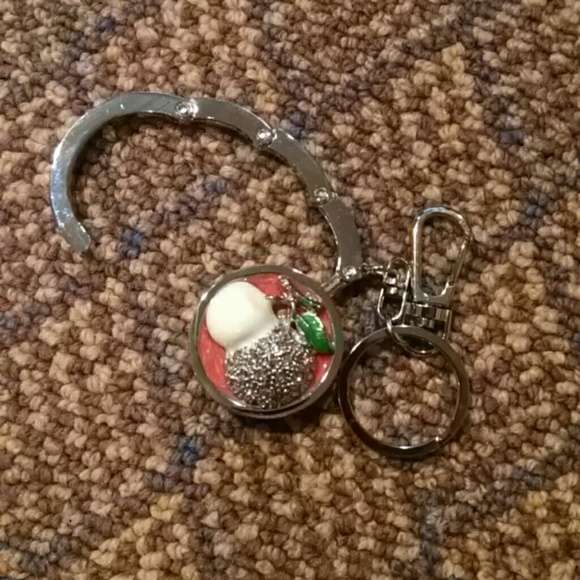 Purse Hook & Key Chain Fruit Print - Picture 2 of 4