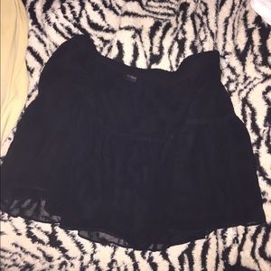 Black mini skirt