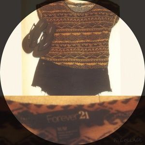 Orang Aztec F21 Crop Top