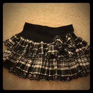 Black and White Plaid Skirt
