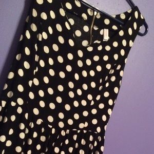 Black and white xhilaration polka dot dress xxl