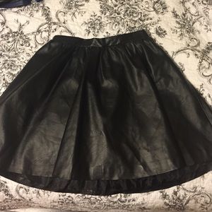 Hello kitty faux leather circle skirt