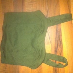 Green crop top. Worn once .