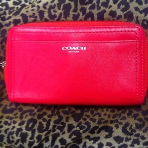 Coach pink wristlet