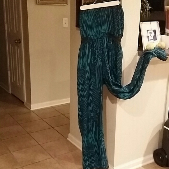 Turquoise and black  jumpsuit & black/white dress