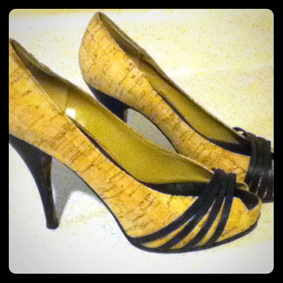Cork and black Betsey Johnson