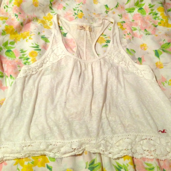 Hollister lace trim tank top
