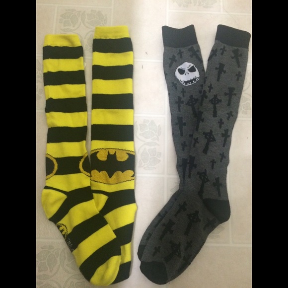 batman & jack skellington socks