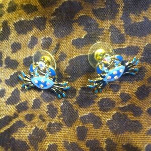 Betsey Johnson crab earrings