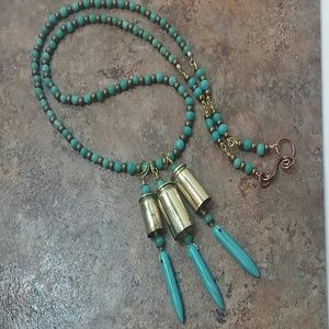 Mixed Bullet & Turquoise Necklace