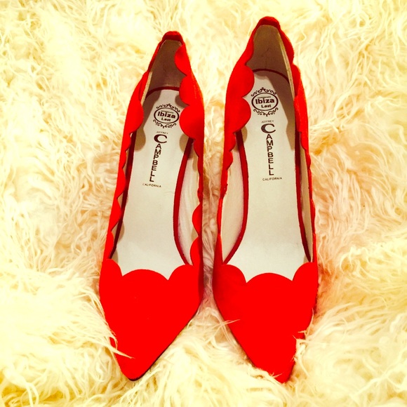 Rare Jeffery Campbell red heels!
