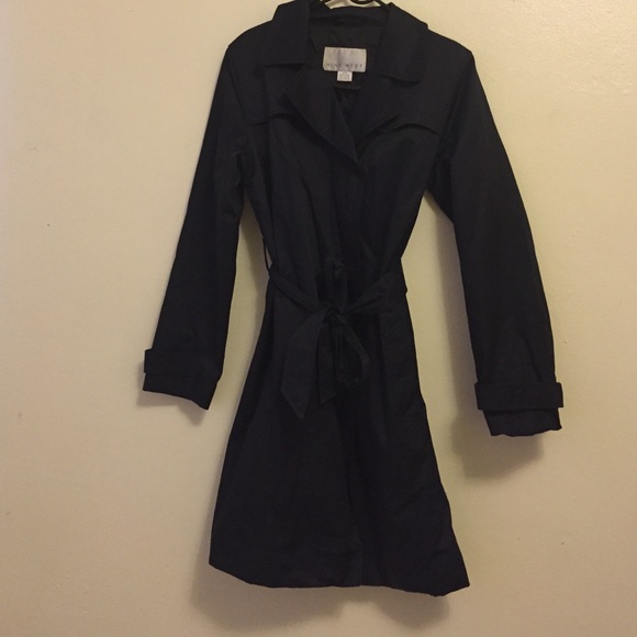 Nine west trench coat-black