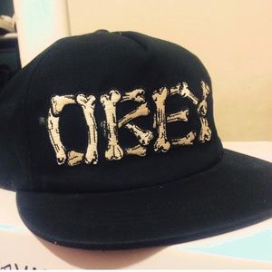 Black obey hat