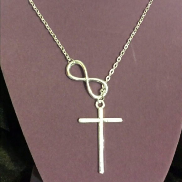 NEW 2 INFINITY CROSS NECKLACES GREAT GIFTS