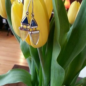 Lapis silver earrings