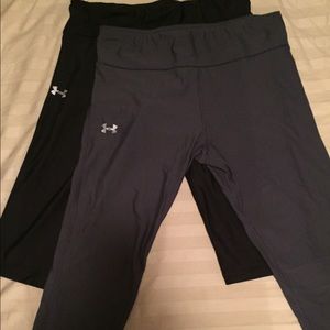 Under Armour black and grey crop leggings