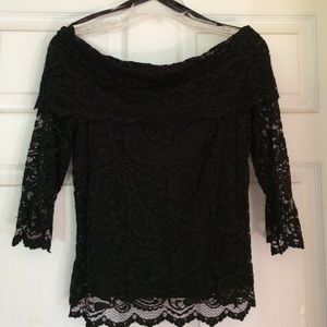 Black lace blouse