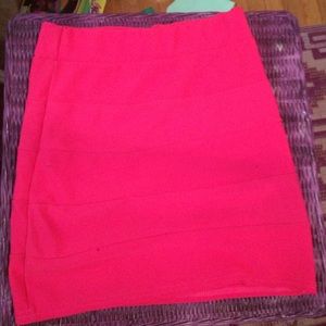 Pink bodycon skirt
