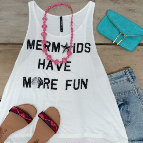 π Mermaids Have More Fun Tank Top - Picture 4 of 4