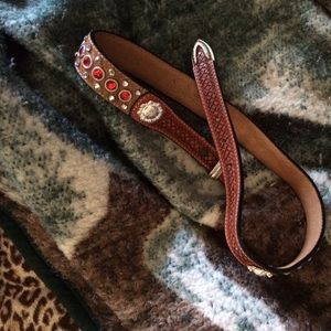 Cowhide crystal belt like new