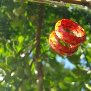 Wooden ring handmade design.