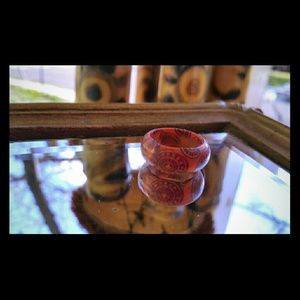 Wooden ring handmade design.