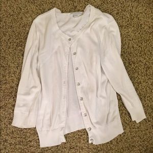 NY & Co White cardigan