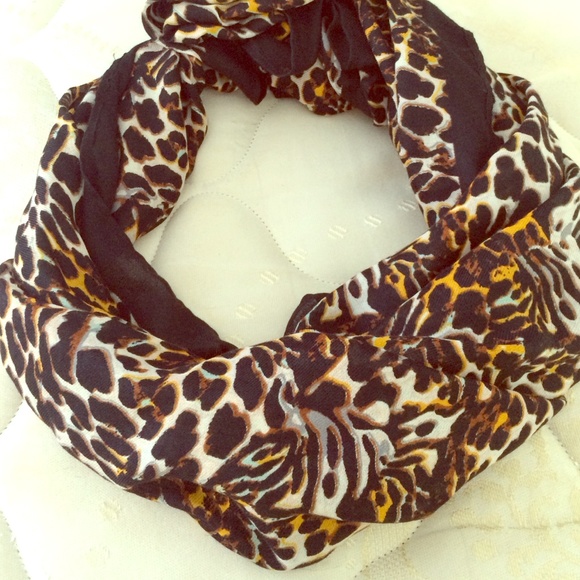 Leopard scarf/ beach cover up