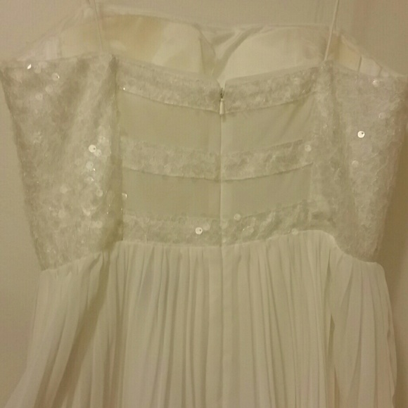 NWOT Aqua Dress w Sequins and Pleats - Picture 2 of 4