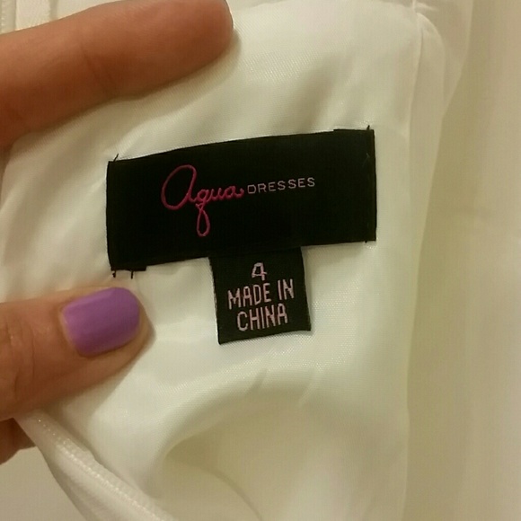 NWOT Aqua Dress w Sequins and Pleats - Picture 3 of 4