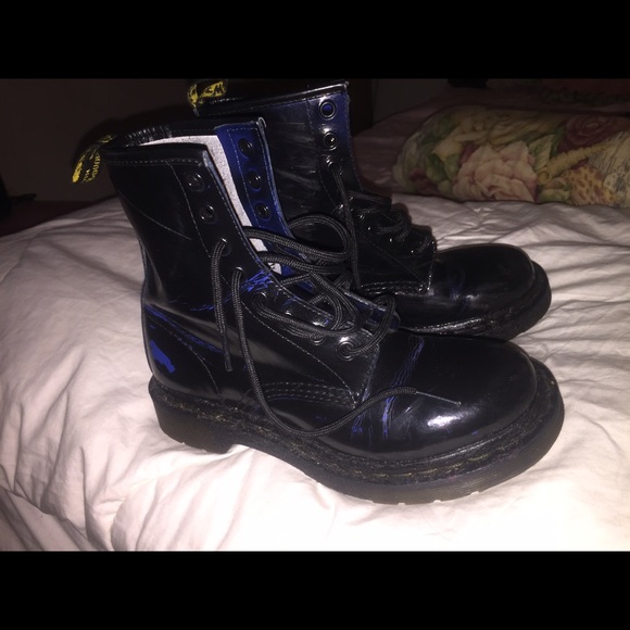 Black blue doc martens