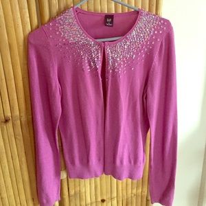 Purple cardigan with sequins
