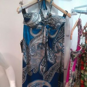 Long Blue Maxi Dress