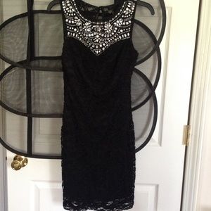 Size 1/2 B. Darlin black lace dress.