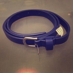 Blue Leather Belt