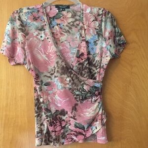 Karen Kane floral shirt size M