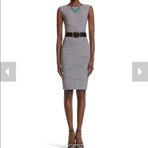 Striped instantly slimming dress