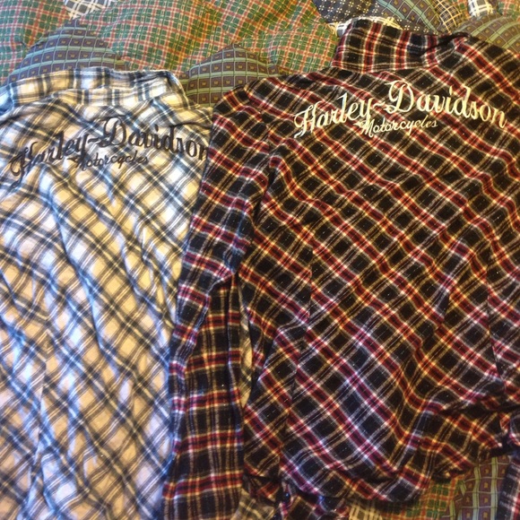 Two new Harley Davidson flannels!