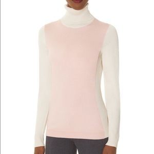 Turtleneck color block sweater