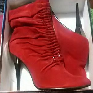 Brand new red boots