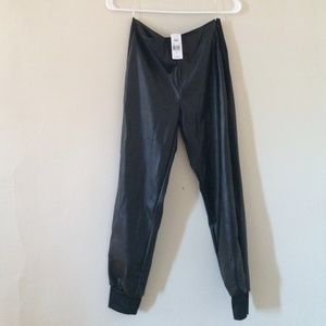 Brand new Leather joggers