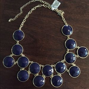 Francescas navy and gold statement necklace