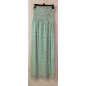Mint strapless maxi dress! NWOT