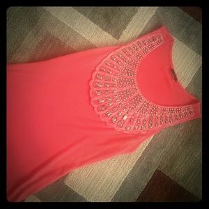 Dressy coral tank