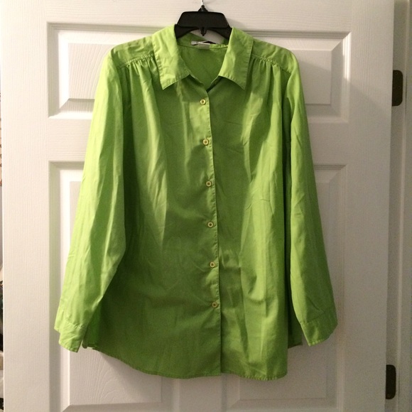 Lime Green Button Down
